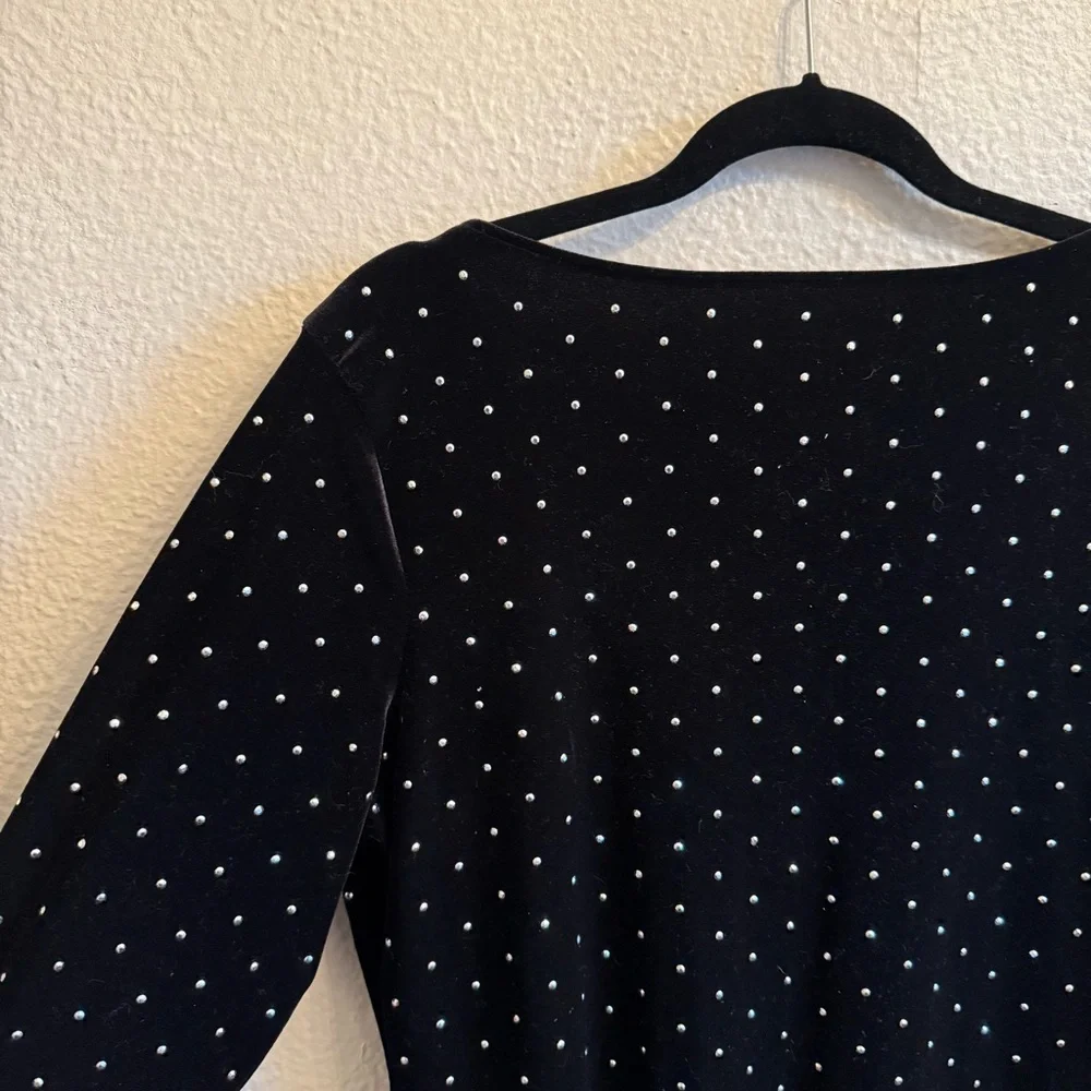 H&M Velvet Rhinestone Dress - Picture 6 of 11